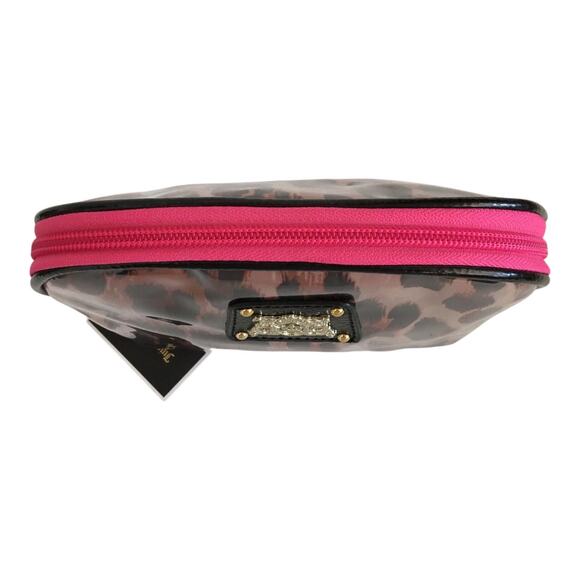 Juicy Couture Cosmetic Makeup Bag Leopard Print Black Brown Size Small NWT - Picture 6 of 14